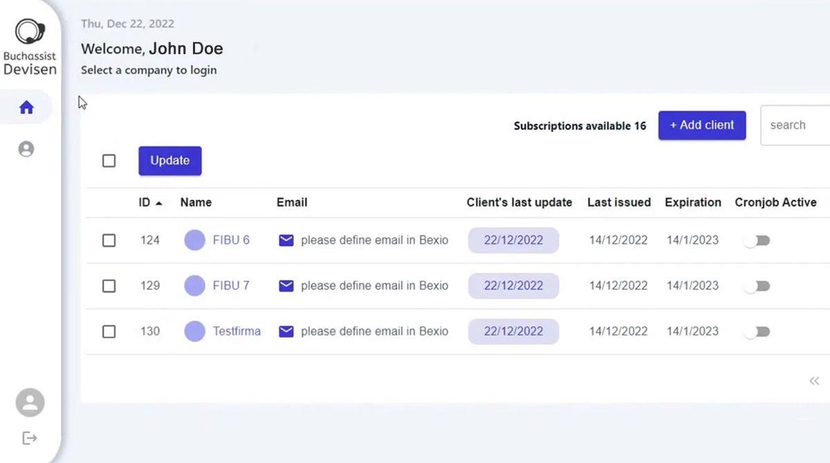 Buchassist Dashboard